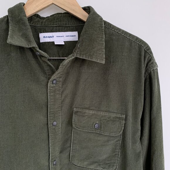 Old Navy Regular-Fit Corduroy Shirt Matcha Green XL - Picture 5 of 7